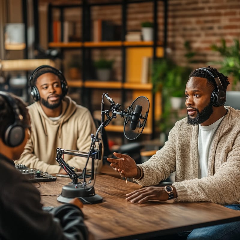black men and a young black